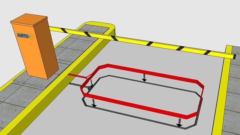 Laço indutivo detector de massa metálica para veículos